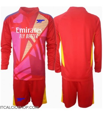 Arsenal Portiere Seconda Maglia Bambino 2024-25 Manica Lunga (+ Pantaloni corti)